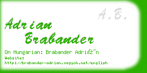 adrian brabander business card